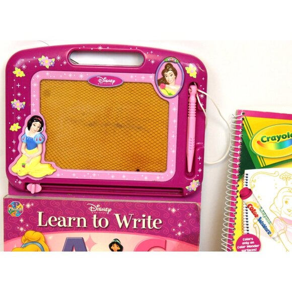 Disney Princess Activity Set Learn Write Color Wonder Crayons Play Pad Stickers - Picture 2 of 16